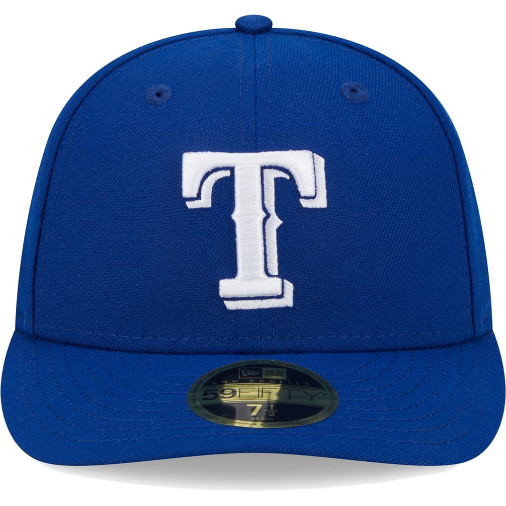  Texas Rangers New Era White Logo Low Profile 59FIFTY Fitted Hat - Royal